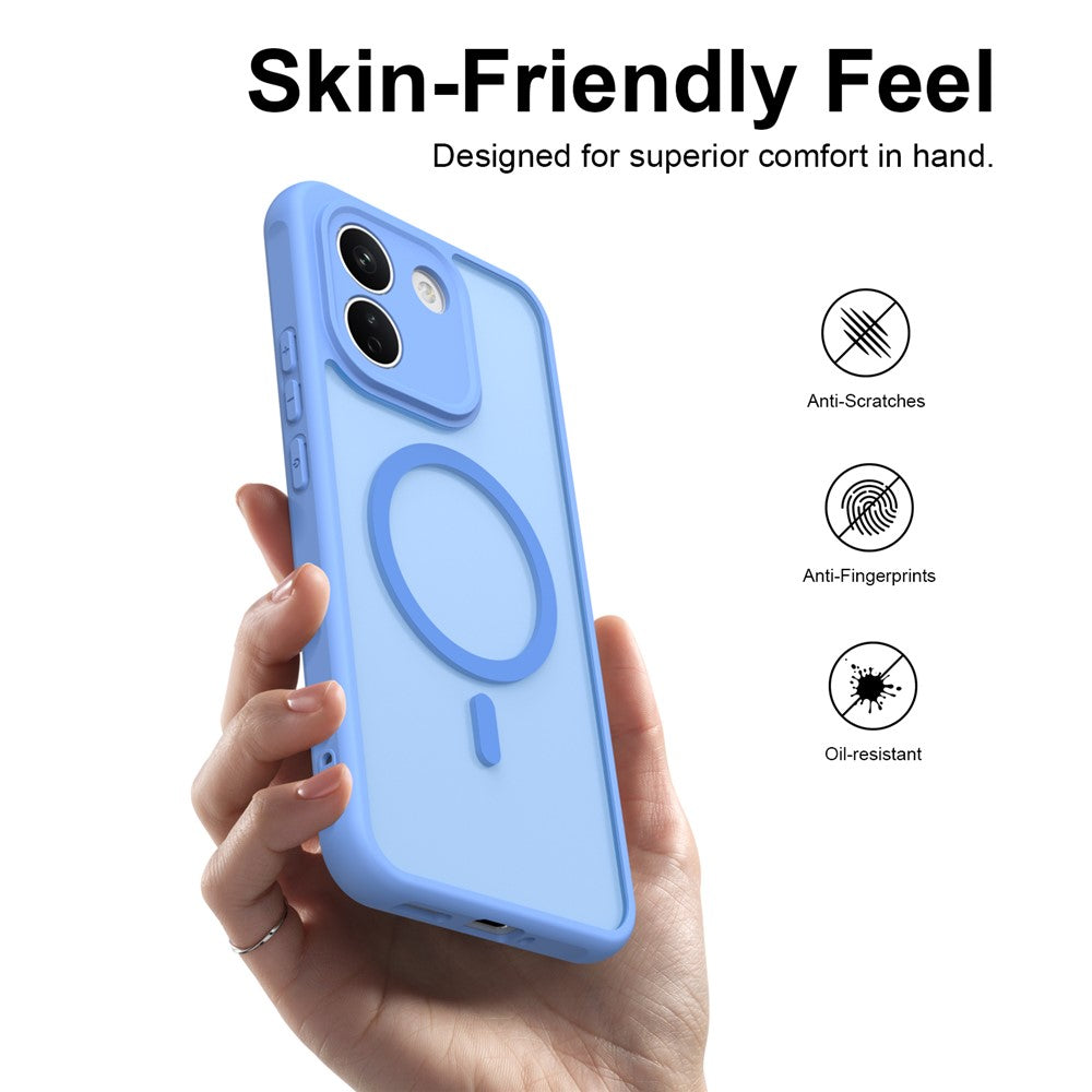 Coque MagSafe pour Xiaomi Redmi Note 17 4G / Note 17 5G, Techsuit, HaloFrost II, bleue