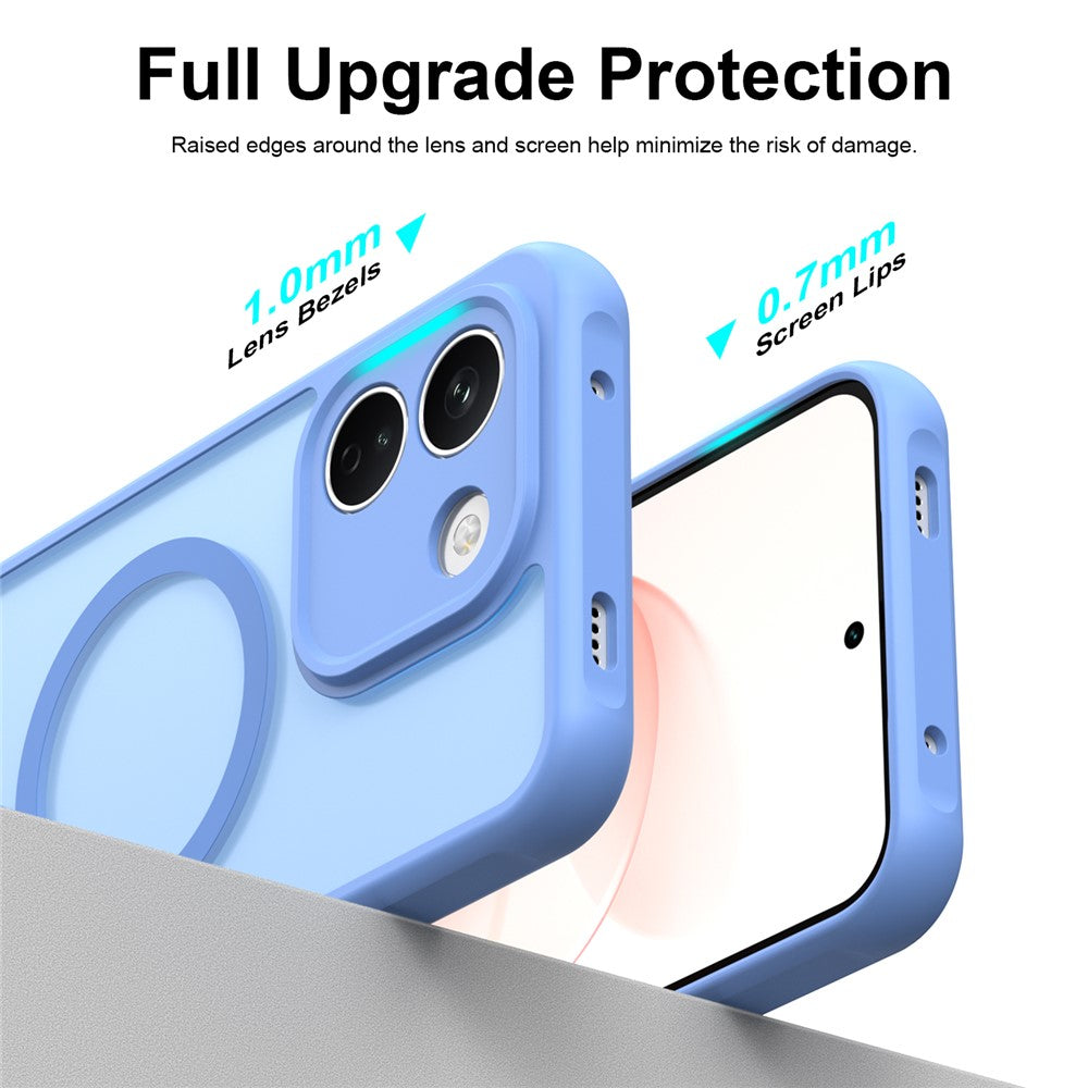 Coque MagSafe pour Xiaomi Redmi Note 17 4G / Note 17 5G, Techsuit, HaloFrost II, bleue