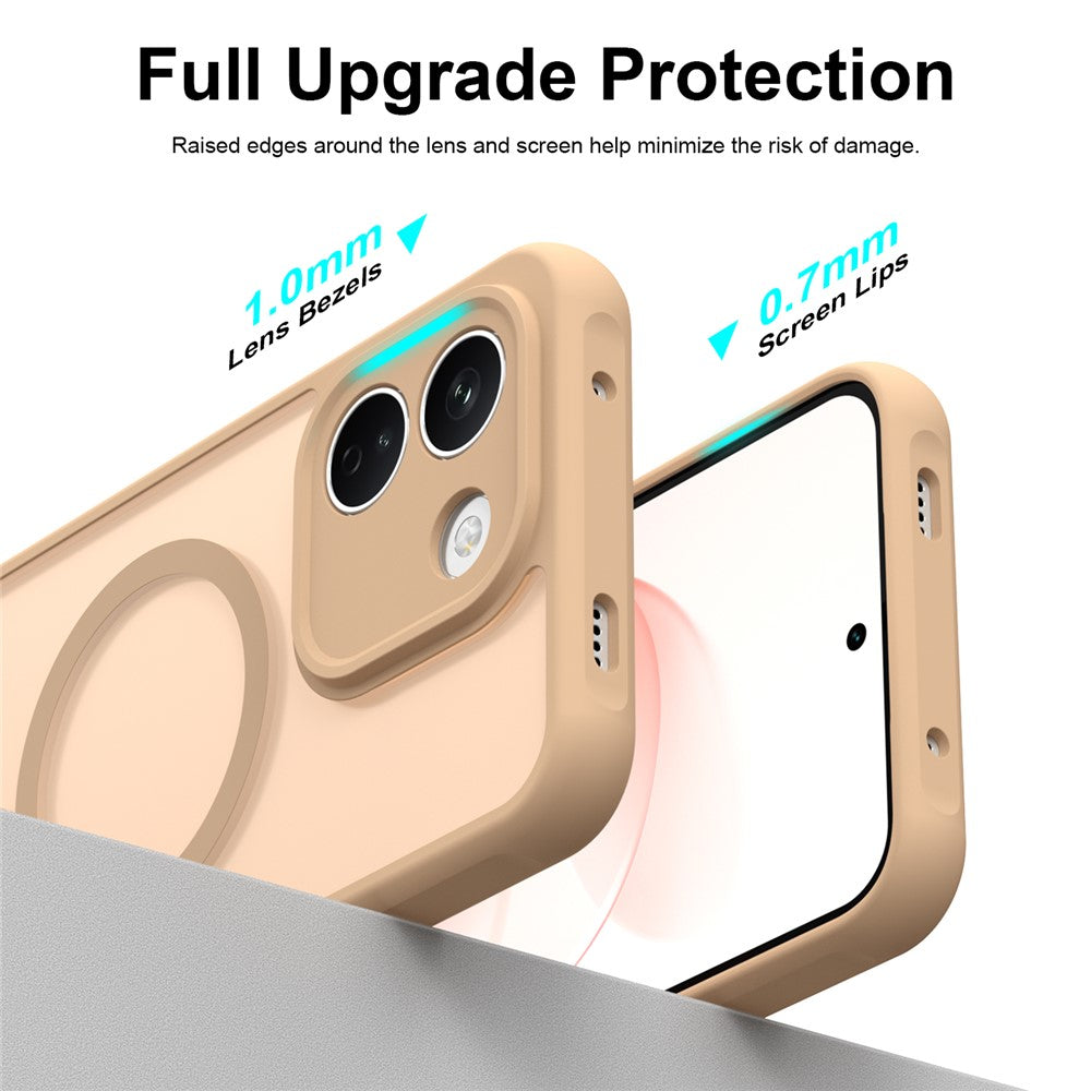 Coque MagSafe pour Xiaomi Redmi Note 17 4G / Note 17 5G, Techsuit, HaloFrost II, dorée