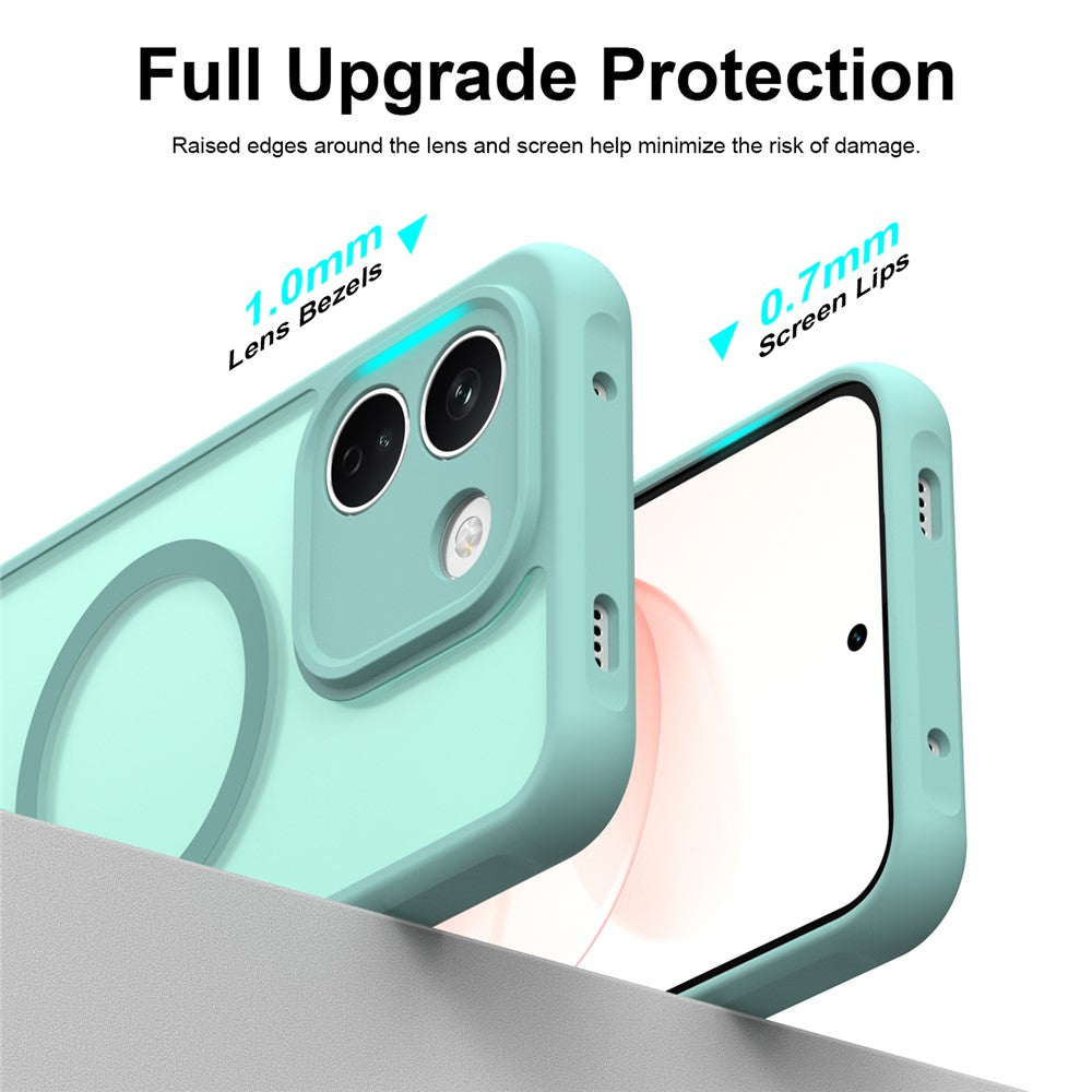 Coque MagSafe pour Xiaomi Redmi Note 17 4G / Note 17 5G, Techsuit, HaloFrost II, vert clair