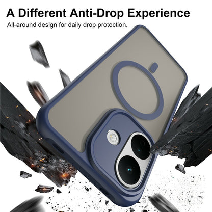 Coque MagSafe pour Xiaomi Redmi Note 17 Pro, Techsuit, HaloFrost II, bleu marine