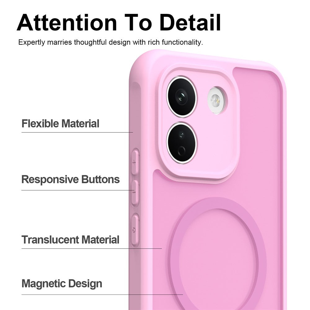 Coque MagSafe pour Xiaomi Redmi Note 17 Pro, Techsuit, HaloFrost II, rose