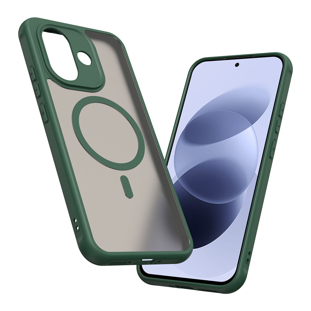 Coque MagSafe pour Xiaomi Redmi Note 17 Pro, Techsuit, HaloFrost II, verte