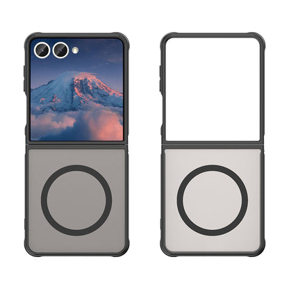 Coque MagSafe pour Samsung Galaxy Z Flip7 F766, Techsuit, HaloFrost II, Noire