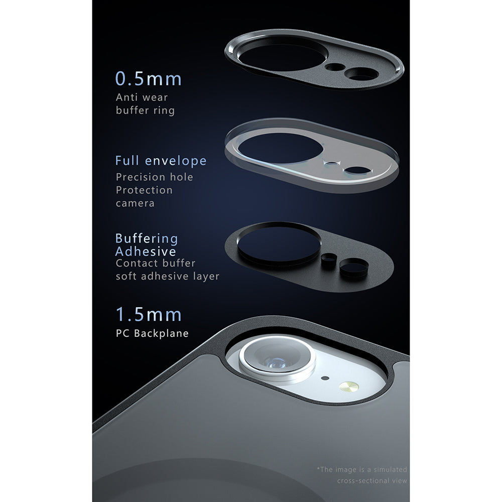 MagSafe Hülle für Apple iPhone 17 Pro, Techsuit, PureFrost, Schwarz