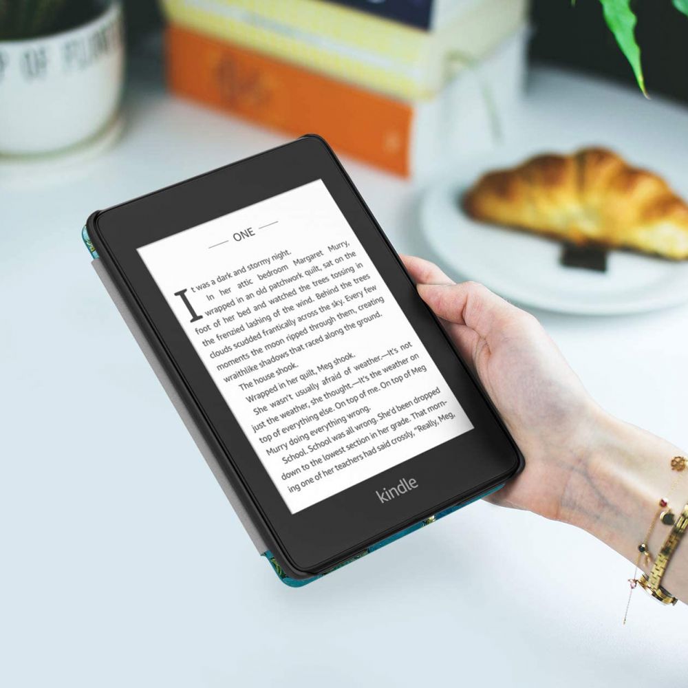 Case for Amazon Kindle Paperwhite 5inch, Techsuit, SmartCover, Black