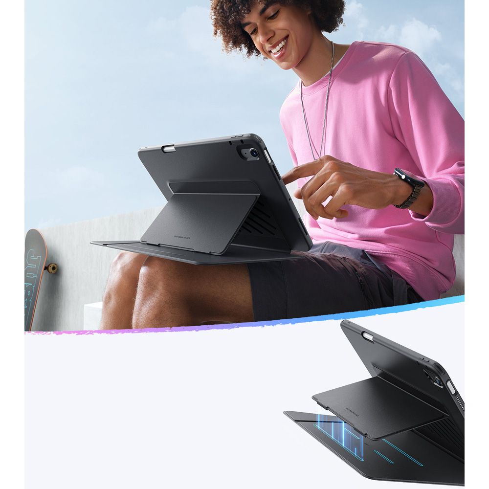 Hülle für Apple iPad (2025) / (2022), ESR, Flip Hybrid, Schwarz, Wiederverpackt