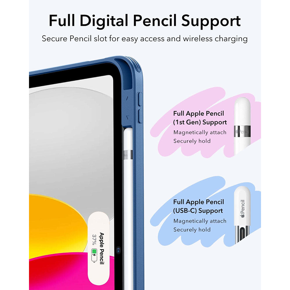 Étui pour Apple iPad (2025) / (2022), ESR, Flip Hybrid, Bleu