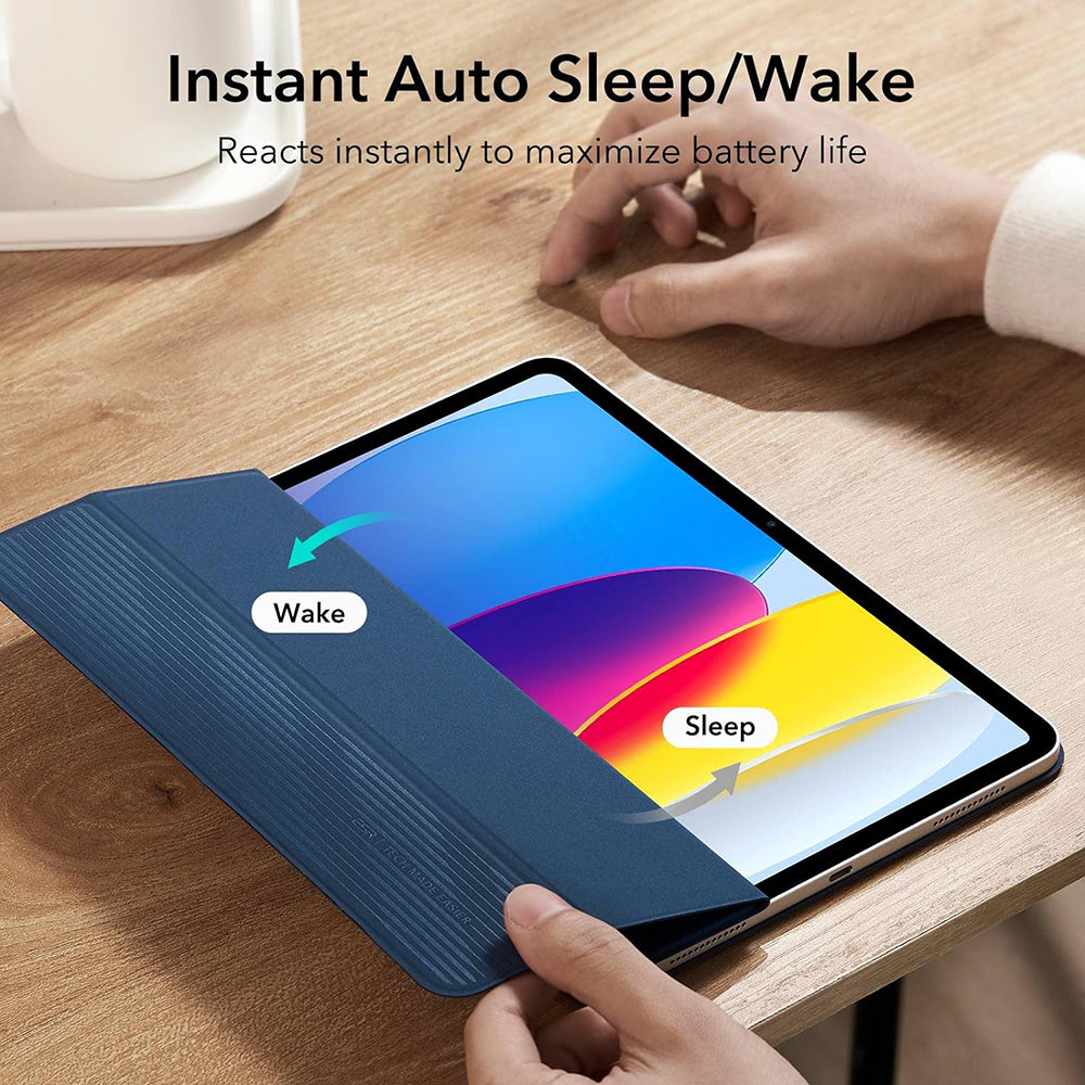 Hülle für Apple iPad (2025) / (2022), ESR, Rebound, Marineblau