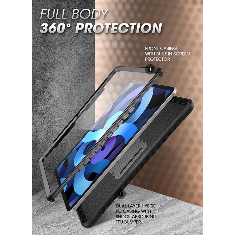 Coque pour Apple iPad (2025) / iPad (2022), Supcase, Unicorn Beetle Pro, Noire