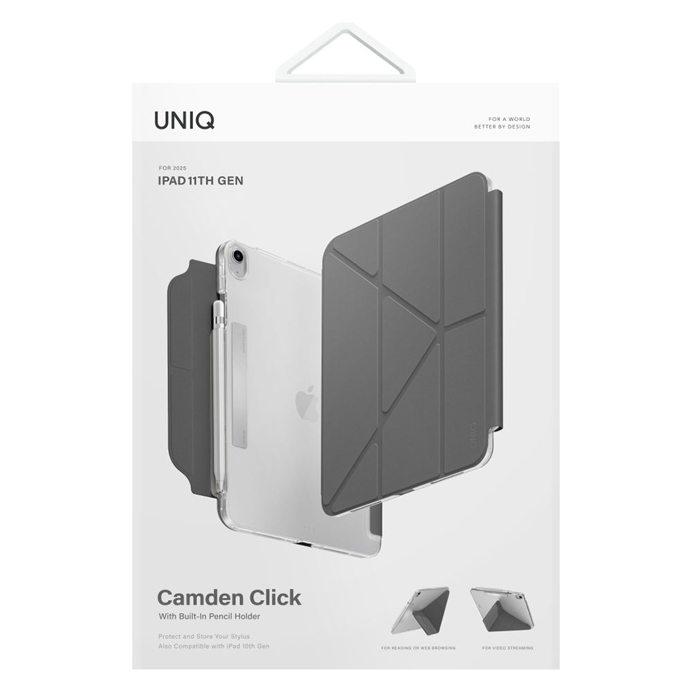 Étui pour Apple iPad Air 11 (2026) / Air 11 (2025) / Air 11 (2024) / Air (2022) / Air (2020), UNIQ, Camden Click, Bleu Gris