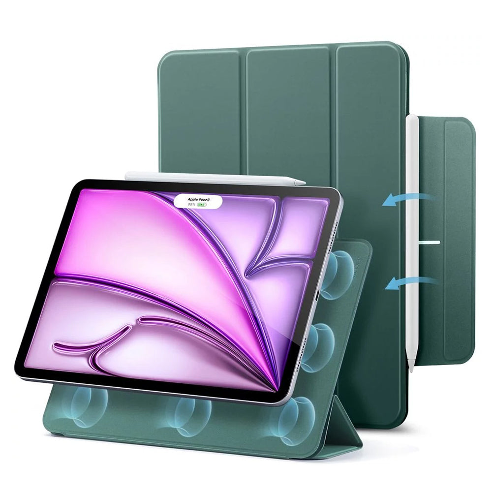 Hülle für Apple iPad Air 13 (2026) / Air 13 (2025) / Air 13 (2024) / Pro 12.9 (2022) / Pro 12.9 (2021), ESR, Rebound, Satin Grün