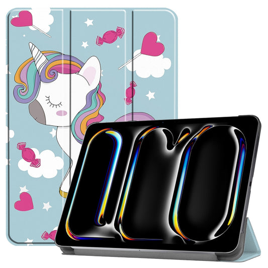Coque pour Apple iPad Pro 11 (2024), Techsuit, FoldPro Unicorn, Multicolore