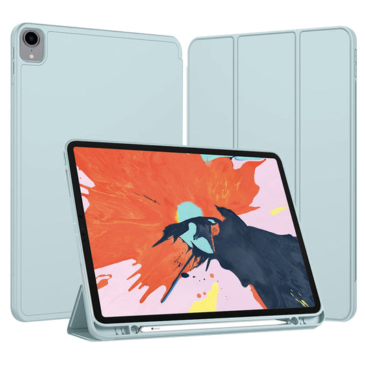 Housse pour Apple iPad Pro 12.9 (2022) / Pro 12.9 (2021) / Pro 12.9 (2020) / Pro 12.9 (2018), Techsuit, Flex Trifold, Bleu