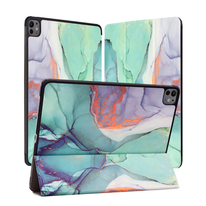 Case for Apple iPad Pro 13 (2024), Techsuit, FoldPro Green Time, Multicolor