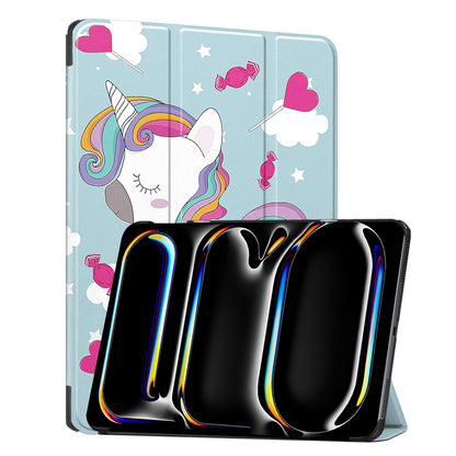 Hülle für Apple iPad Pro 13 (2024), Techsuit, FoldPro Unicorn, Mehrfarbig