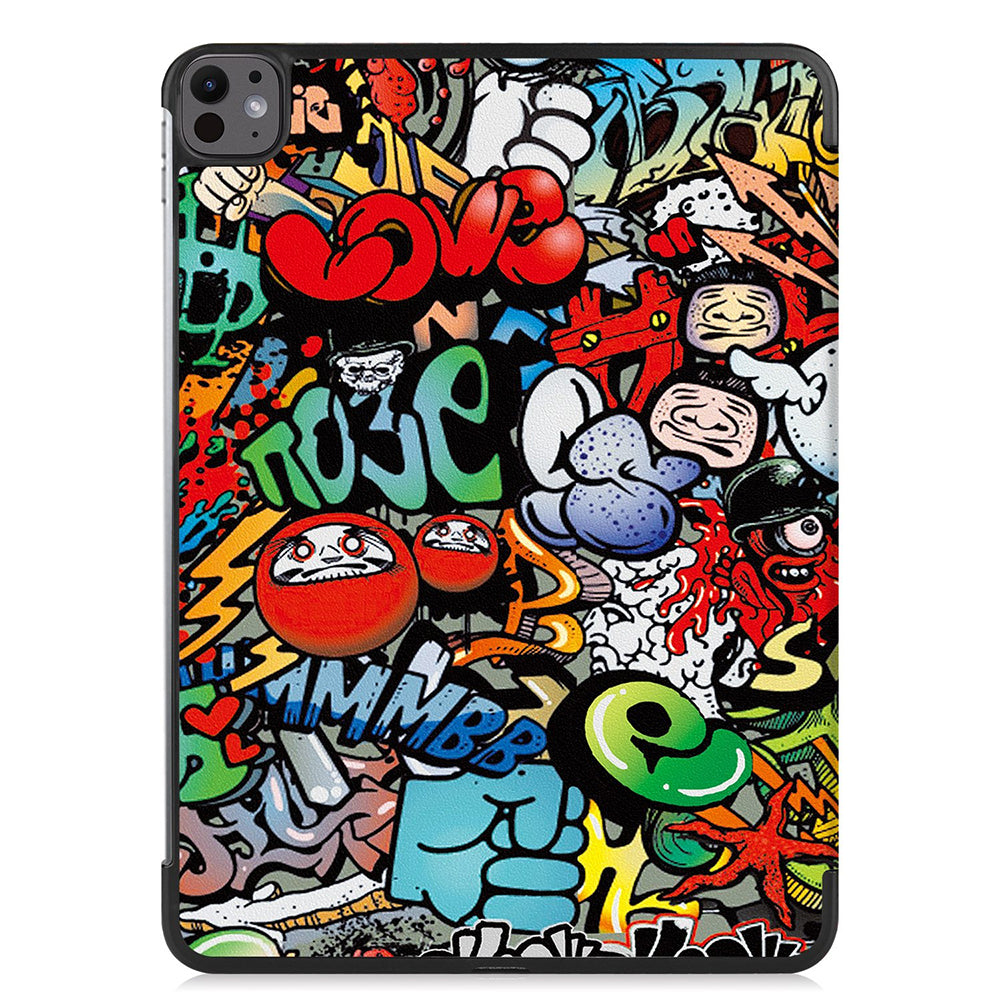 Hülle für Apple iPad Pro 13 (2024), Techsuit, FoldPro Urban Vibe, Mehrfarbig