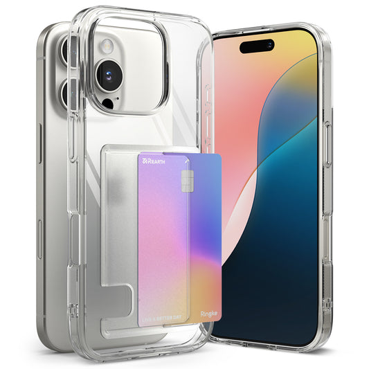 Étui pour Apple iPhone 16 Pro Max, Ringke, Fusion Card, Transparent