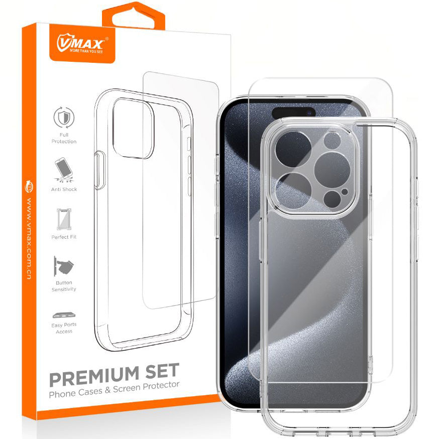 Coque pour Apple iPhone 16 Pro Max, Vmax, Premium, Transparente