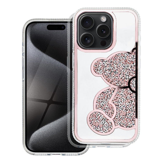 Coque pour Apple iPhone 17e / 16e, OEM, Teddy Bear, Rose