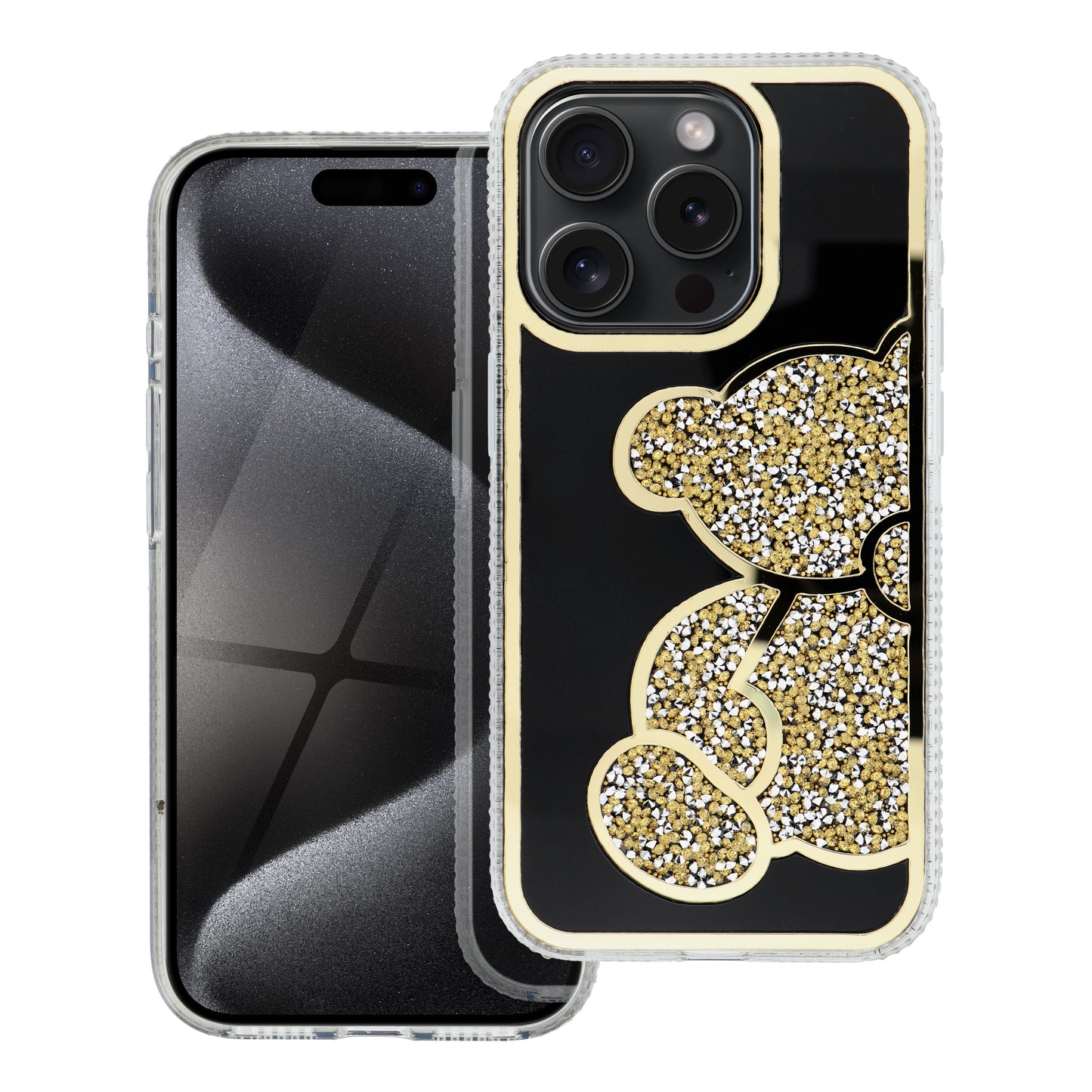 Hülle für Apple iPhone 17e / 16e, OEM, Teddy Bear, Goldfarben