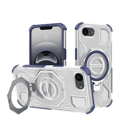 Coque pour Apple iPhone 17e / 16e, Techsuit, Carbon Shield Pro, Bleue