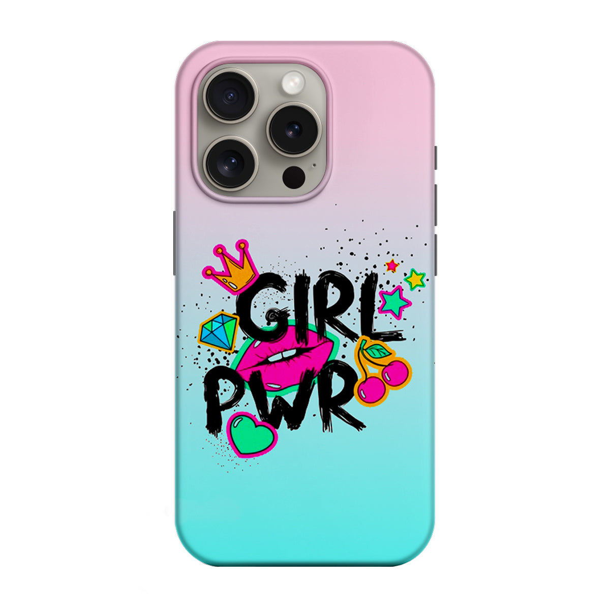Hülle für Apple iPhone 16 Pro Max, Perfect Case, LOVE-Splash Girl Power, Mehrfarbig