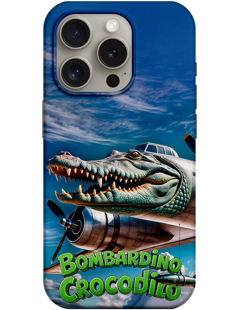 Hülle für Apple iPhone 14 Pro, Perfect Case, Italian Brainrot Bombardino Crocodilo, Mehrfarbig