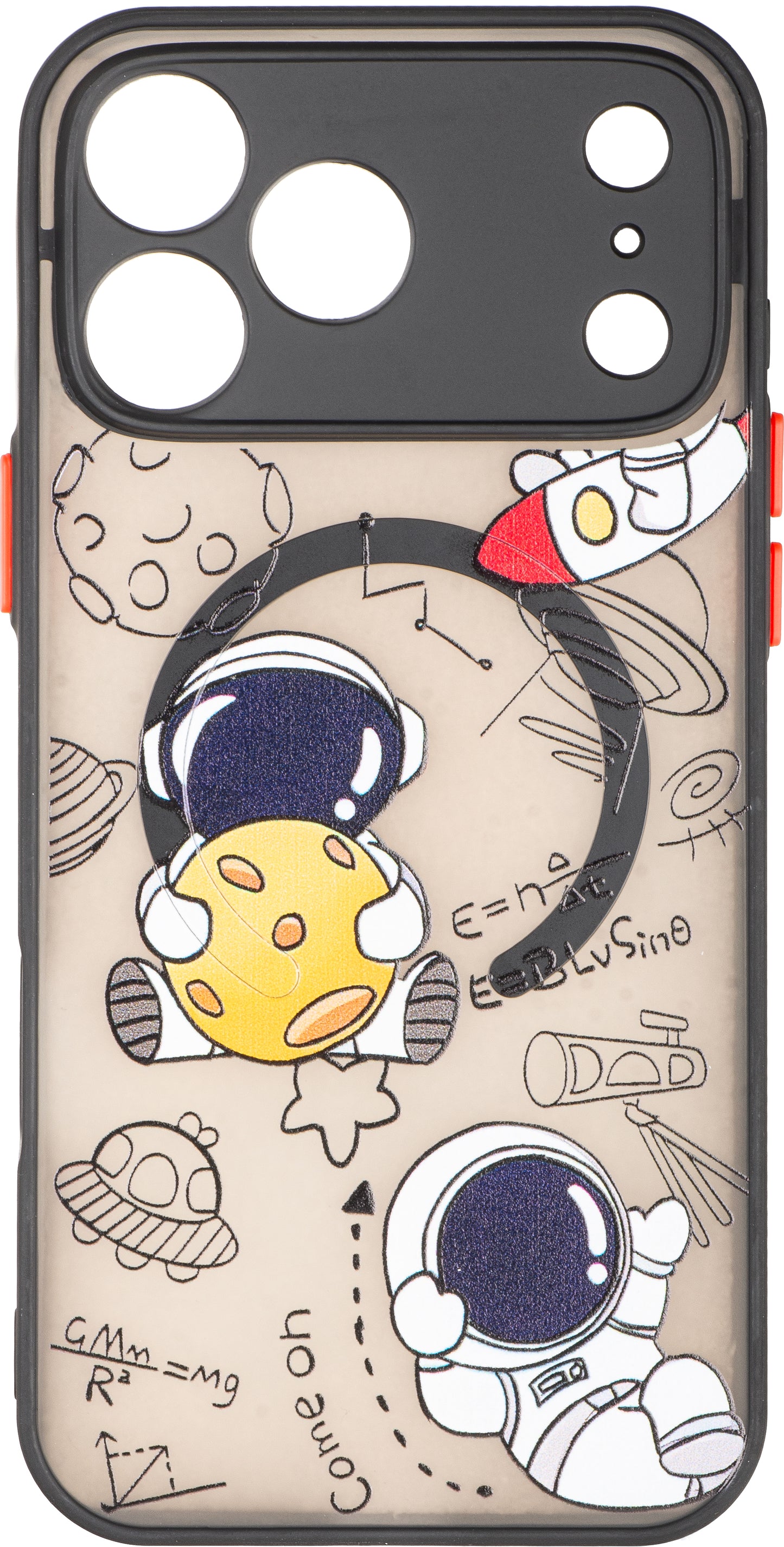 Coque pour Apple iPhone 17 Pro Max, OEM, Hugging the Moon, Multicolore