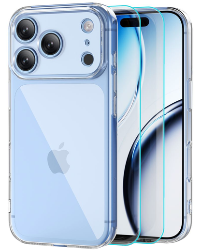 Hülle für Apple iPhone 18 Pro Max / 17 Pro Max, Tech-Protect, Flexair mit Displayschutz, Transparent