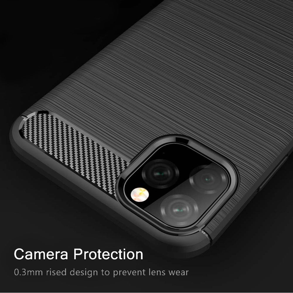 Coque pour Apple iPhone 11 Pro Max, Techsuit, Carbone, Noire