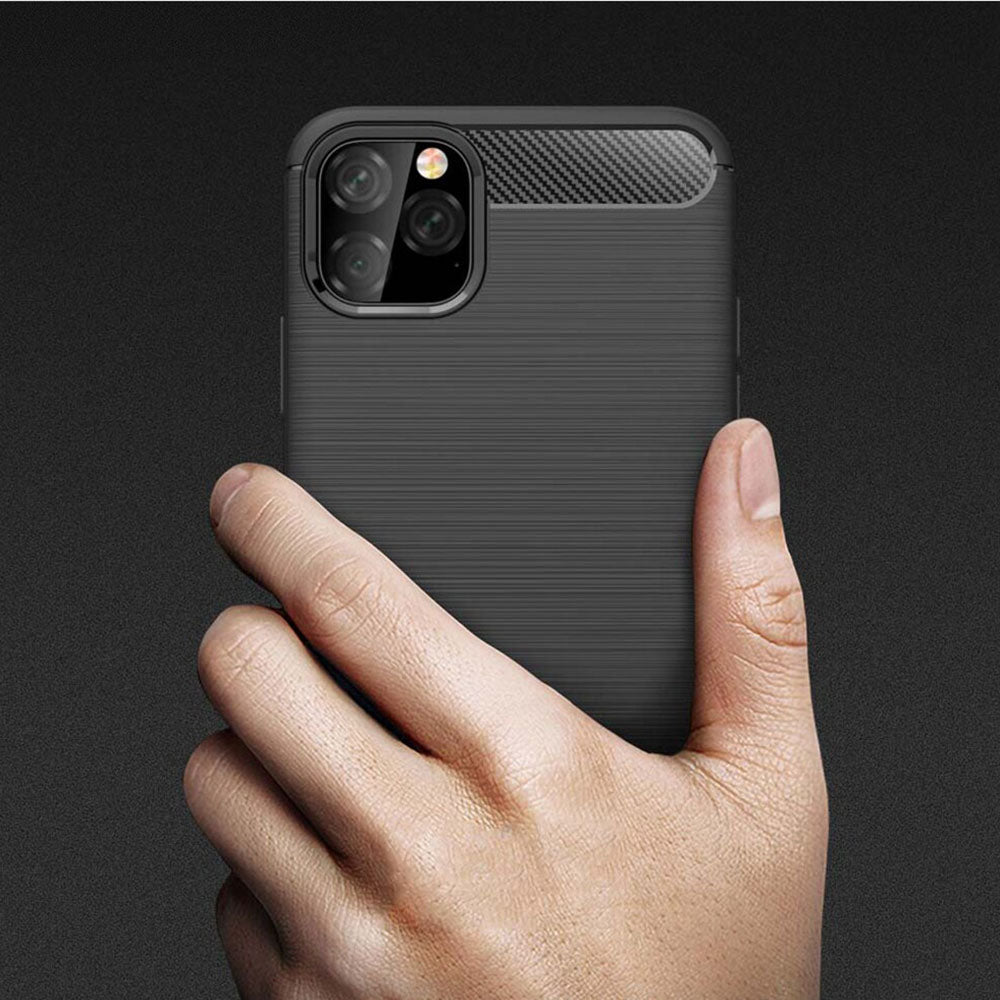 Coque pour Apple iPhone 11 Pro Max, Techsuit, Carbone, Noire