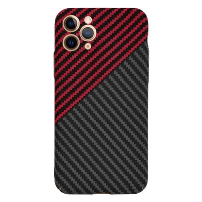 Coque pour Apple iPhone 11 Pro, Techsuit, Carbonite FiberShell, Noir Rouge