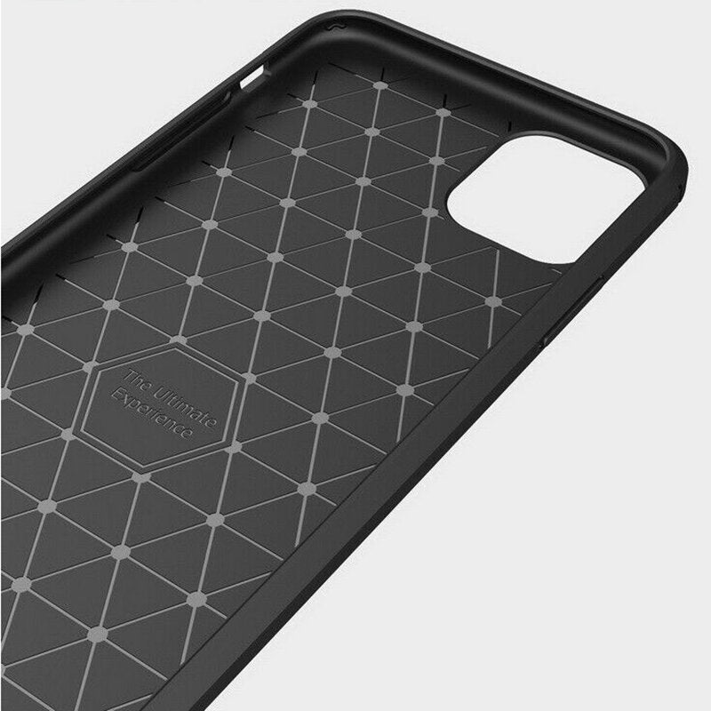Coque pour Apple iPhone 12 / 12 Pro, Techsuit, Carbone, Noire