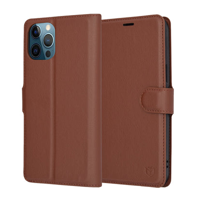Coque pour Apple iPhone 12 Pro Max, Techsuit, Leather Folio, Marron