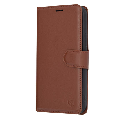 Coque pour Apple iPhone 12 Pro, Techsuit, Leather Folio, Marron