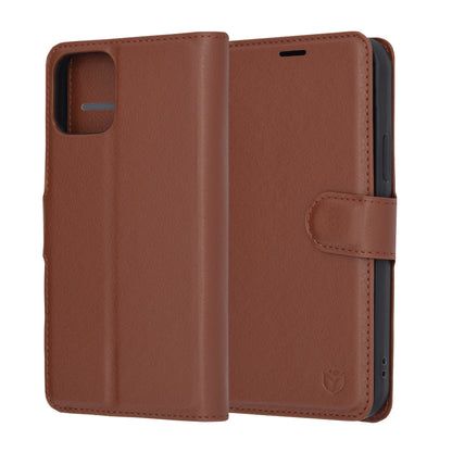 Coque pour Apple iPhone 12 Pro, Techsuit, Leather Folio, Marron