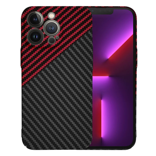Coque pour Apple iPhone 13 Pro, Techsuit, Carbonite FiberShell, Noir Rouge