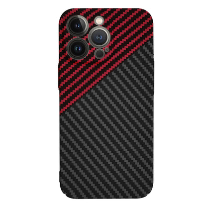 Coque pour Apple iPhone 13 Pro, Techsuit, Carbonite FiberShell, Noir Rouge