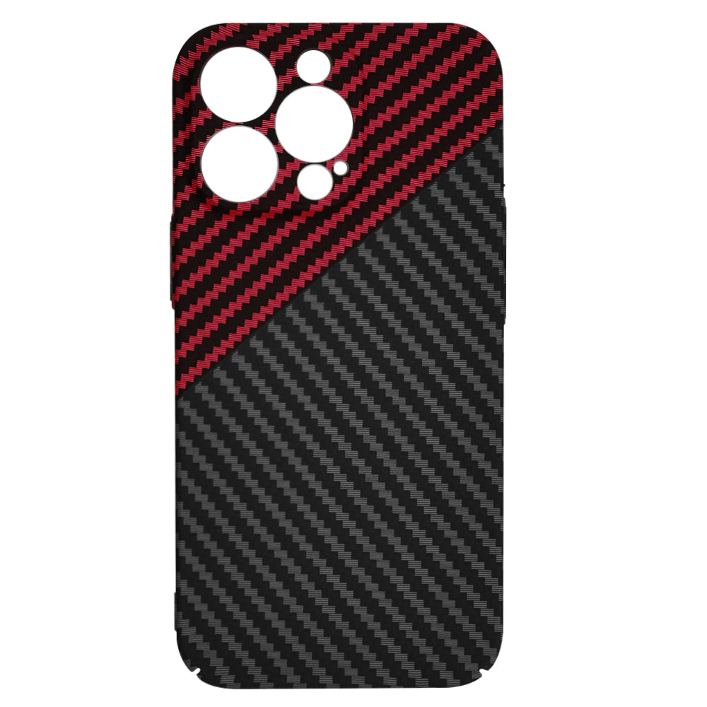 Coque pour Apple iPhone 13 Pro, Techsuit, Carbonite FiberShell, Noir Rouge