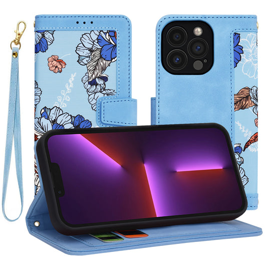 Coque pour Apple iPhone 13 Pro, Techsuit, FlipCraft, Bleu