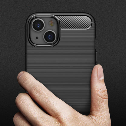 Coque pour Apple iPhone 13, Techsuit, Carbone, Noire