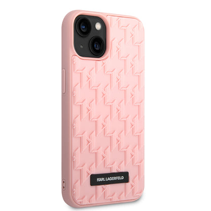 Hülle für Apple iPhone 14 Plus, Karl Lagerfeld, 3D Monogram, Rosa