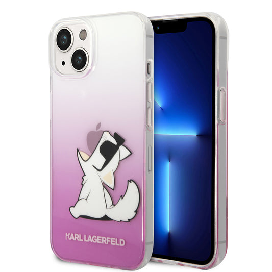 Étui pour Apple iPhone 14 Plus, Karl Lagerfeld, Choupette Fun, Rose