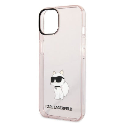 Étui pour Apple iPhone 14 Plus, Karl Lagerfeld, Ikonik Choupette, Rose