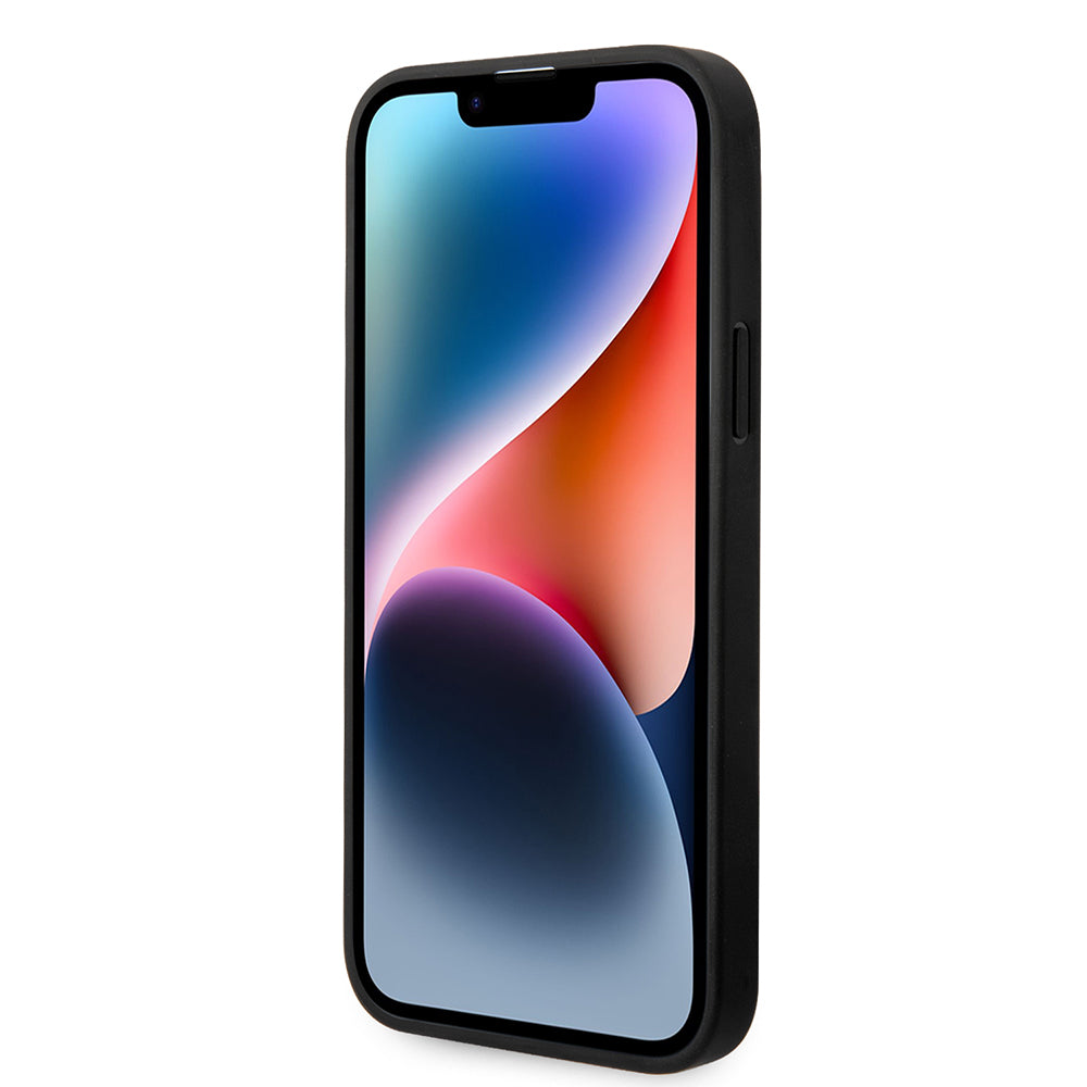 Hülle für Apple iPhone 14 Plus, Karl Lagerfeld, Monogram Stripe, Braun