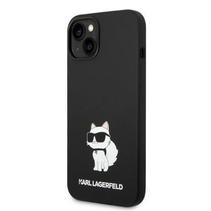 Case for Apple iPhone 14 Plus, Karl Lagerfeld, Silicone Choupette, Black
