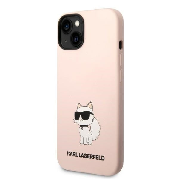 Hülle für Apple iPhone 14 Plus, Karl Lagerfeld, Silicone Choupette, Rosa