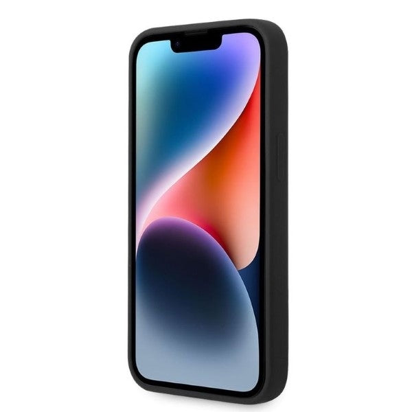 Étui pour Apple iPhone 14 Plus, Karl Lagerfeld, Silicone Ikonik Karl, Noir