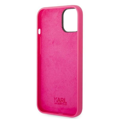 Housse pour Apple iPhone 14 Plus, Karl Lagerfeld, Silicone RSG, Rose